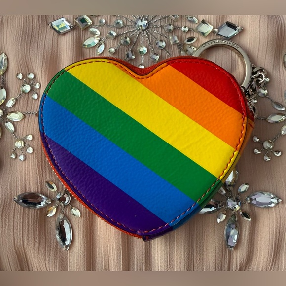 Kate Spade Pride Rainbow Love Heart Coin Purse - Picture 8 of 14